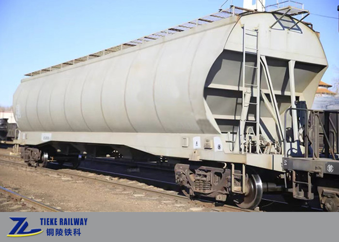 Mısır Buğday Soya Fasulyesi Tahıl Haznesi Vagonları Demiryolu Ölçer 1435mm Taşıma Yükü 70 Ton
