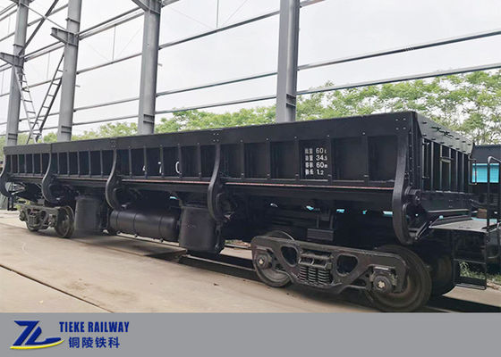 60t Yük Raylı Yan Damperli Tren Kömür Arabası Agregaları Ezilmiş Taş Çelik Cüruf