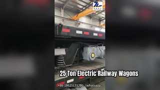 Ağır Yükler İçin 25 Tonluk Elektrikli Raylı Düz ​​Vagon