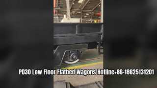 PD30 Alçak Tabanlı Düz ​​Yataklı Vagon 30T Yük Taşıma Metro/Hafif Raylı Bakım Vagonları