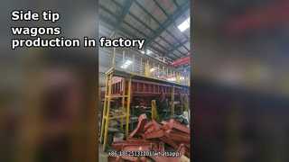 Yan Devirmeli Vagon Damper Boşaltma Çakıl Balast Mineral Taşlar Demiryolu Vagonları